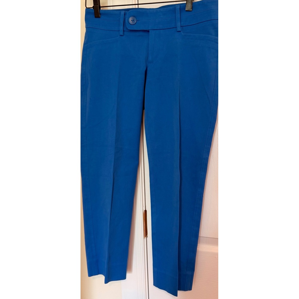 Lilly Pulitzer Kelly Ankle Pants Blue Slim Fit Stretch Cotton Blend Size 4